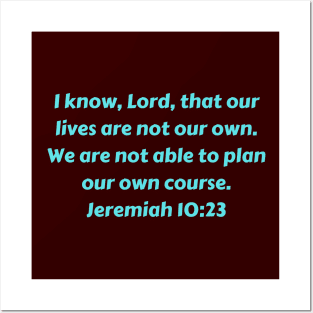 Bible Verse Jeremiah 10:23 Posters and Art